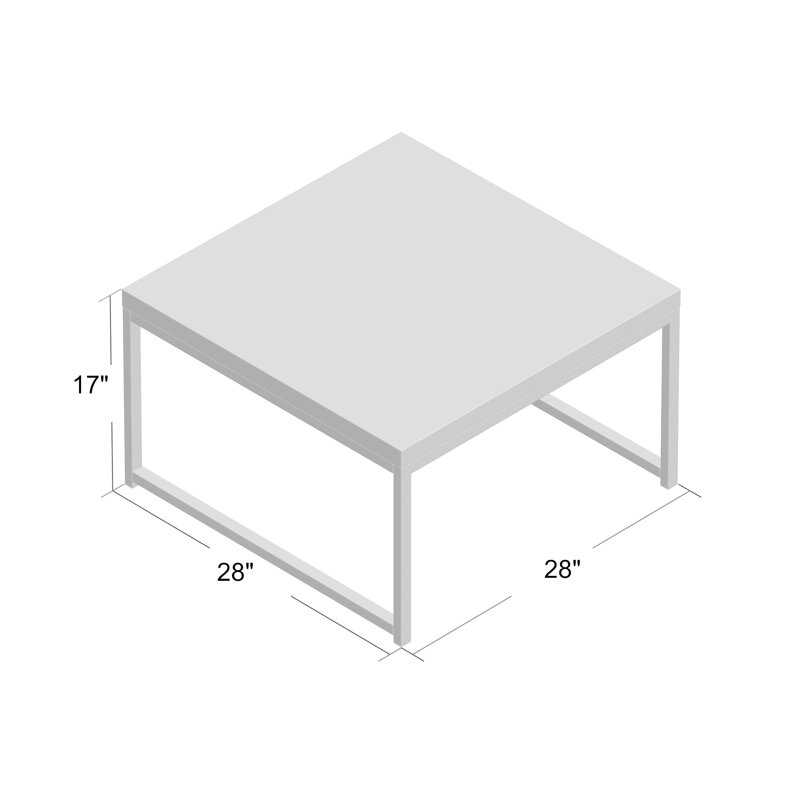 Table de bout Agadir, Chrome / Blanc