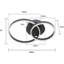 Black Dimmable LED Ceiling Light with Acrylic Rings Design-144259709-144297513