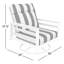 Chaise berçante d'extérieur en métal avec coussin Sunbrella Townsend-116257278