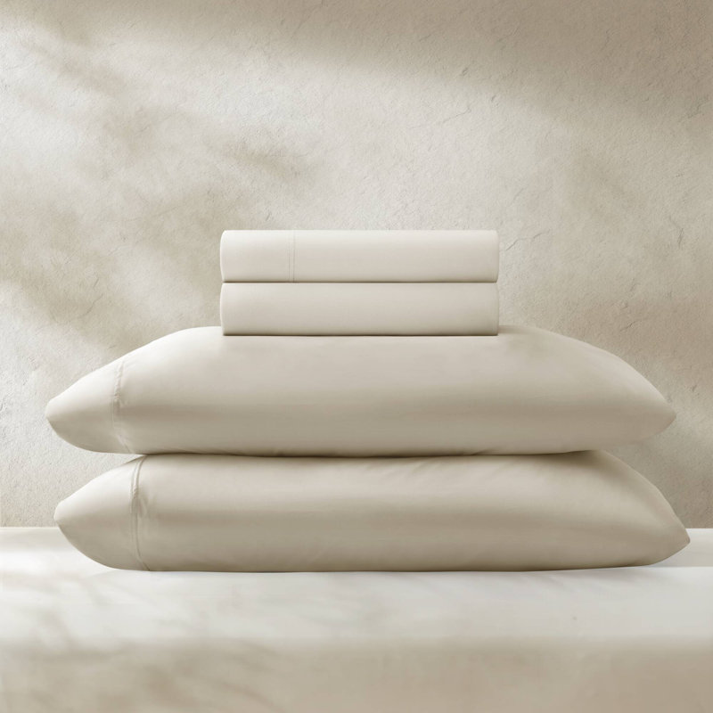 4-Piece Stretch Jersey Sheet Set, Ivory, King Sheet Set