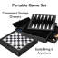Noir noir 5 en 1 - échecs, dames, table de backgammon, dames chinoises et jeux de dés