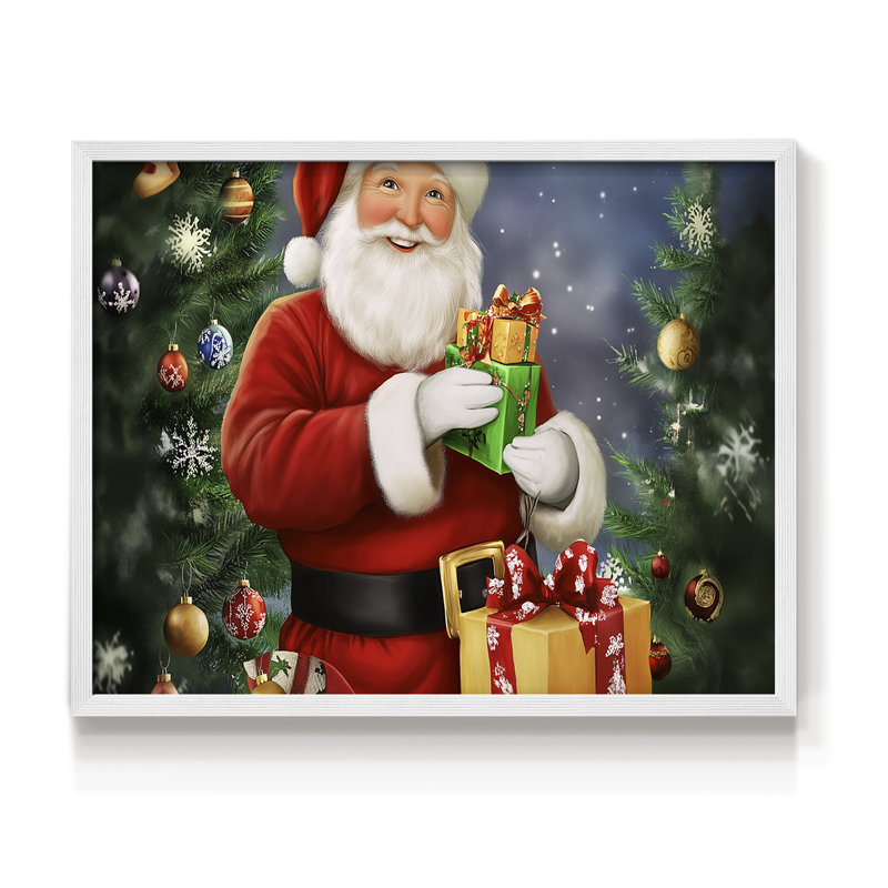 Chirstmas Art-Liv - Reproduction encadrée - Restickable, H 16 po x l 20 po, Blanc