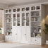 85.8" Tall Bookcase with Glass Door and Shelves