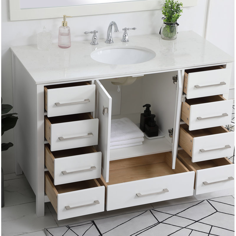 Ensemble de meuble-lavabo simple 48 po Irene, Blanc