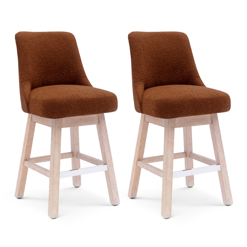 Tabouret de comptoir pivotant 26 po Breann, Brun