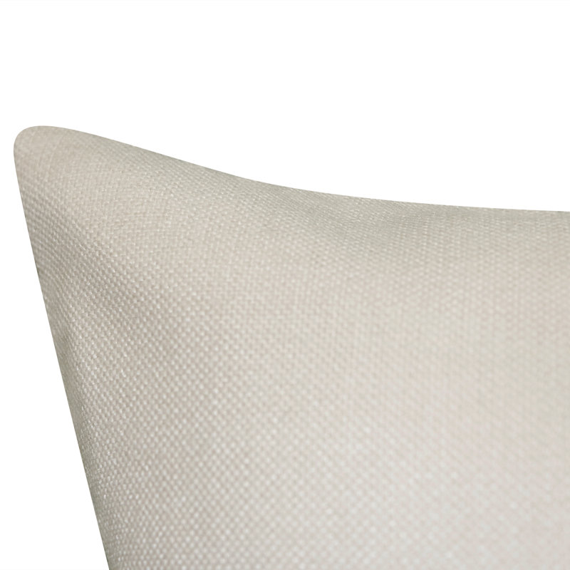 Appliqued Feather Reversible Throw Pillow, Brown/Beige