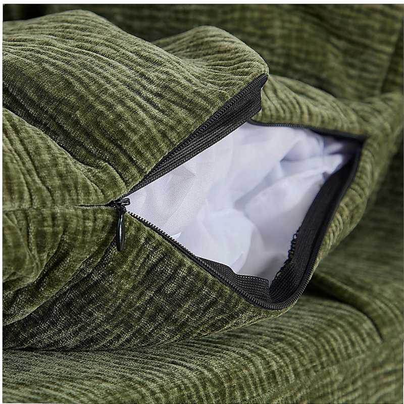 Fauteuil de détente simple avec dossier et canapé à compression complète, convient pour le salon, la chambre à coucher, polyester, vert
