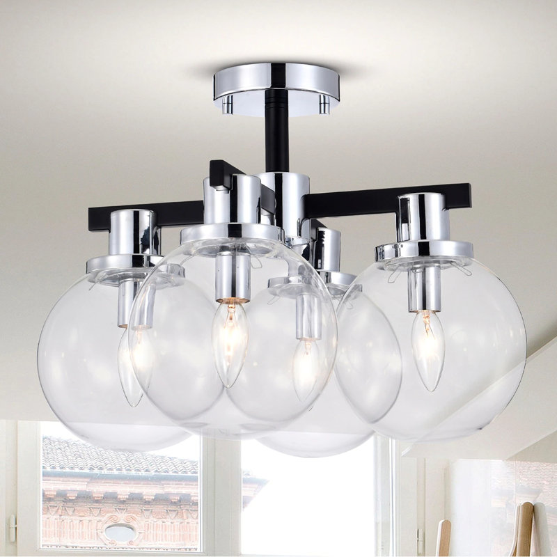 Plafonnier semi-encastré 4 lumières 17,8 po