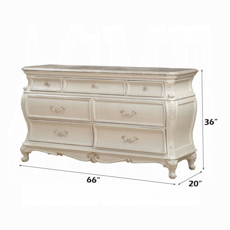 Commode Greory avec plateau en marbre