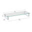  Support pour écran, contemporain, organisateur de bureau, support pour ordinateur portable, bureau, verre, L 22 po x l 8,25 po x H 3 po, transparent