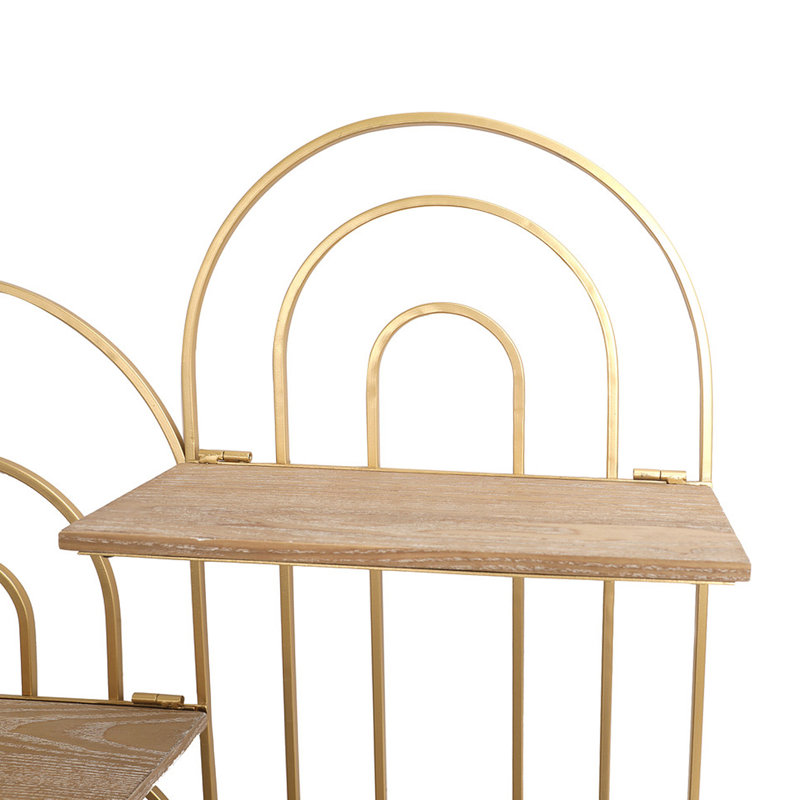 Grenelefe 3-Piece Metal Tiered Bracket Shelf