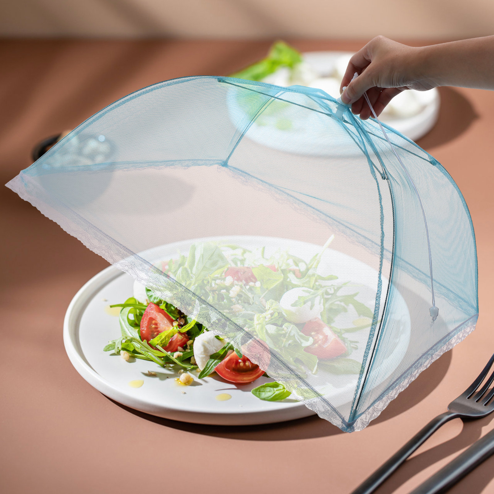 Umbrella Food Cover 6pcs Large Pop-Up Mesh Screen Food Cover Tent Umbrella  Reusable and Collapsible Outdoor Picnic Food Covers Mesh Food Cover Net 