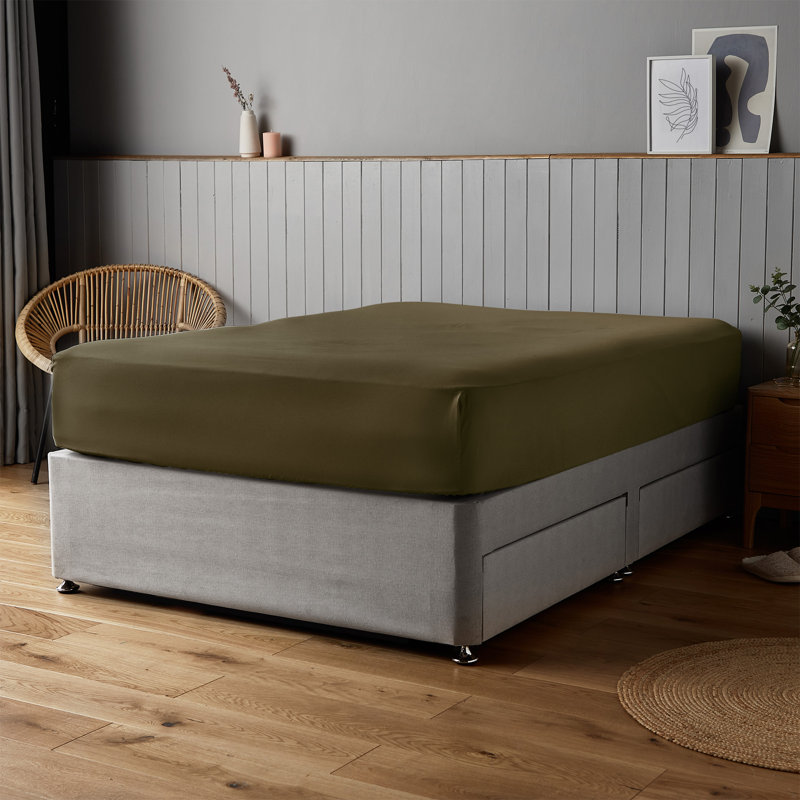 Silentnight Supersoft Fitted Sheet, Green, Single (3')