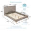 Lit plateforme tapissier Vireo - Gris tungstène - Grand