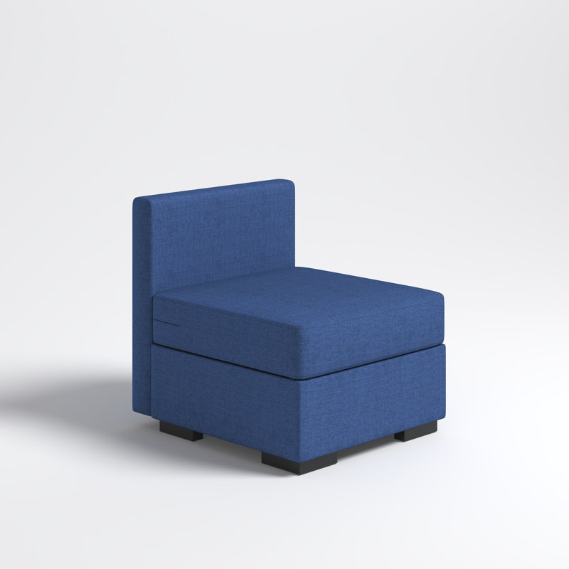 Malena Modern Armless Modular Chair In Fabric Versatile Seating For Living Room Or Office