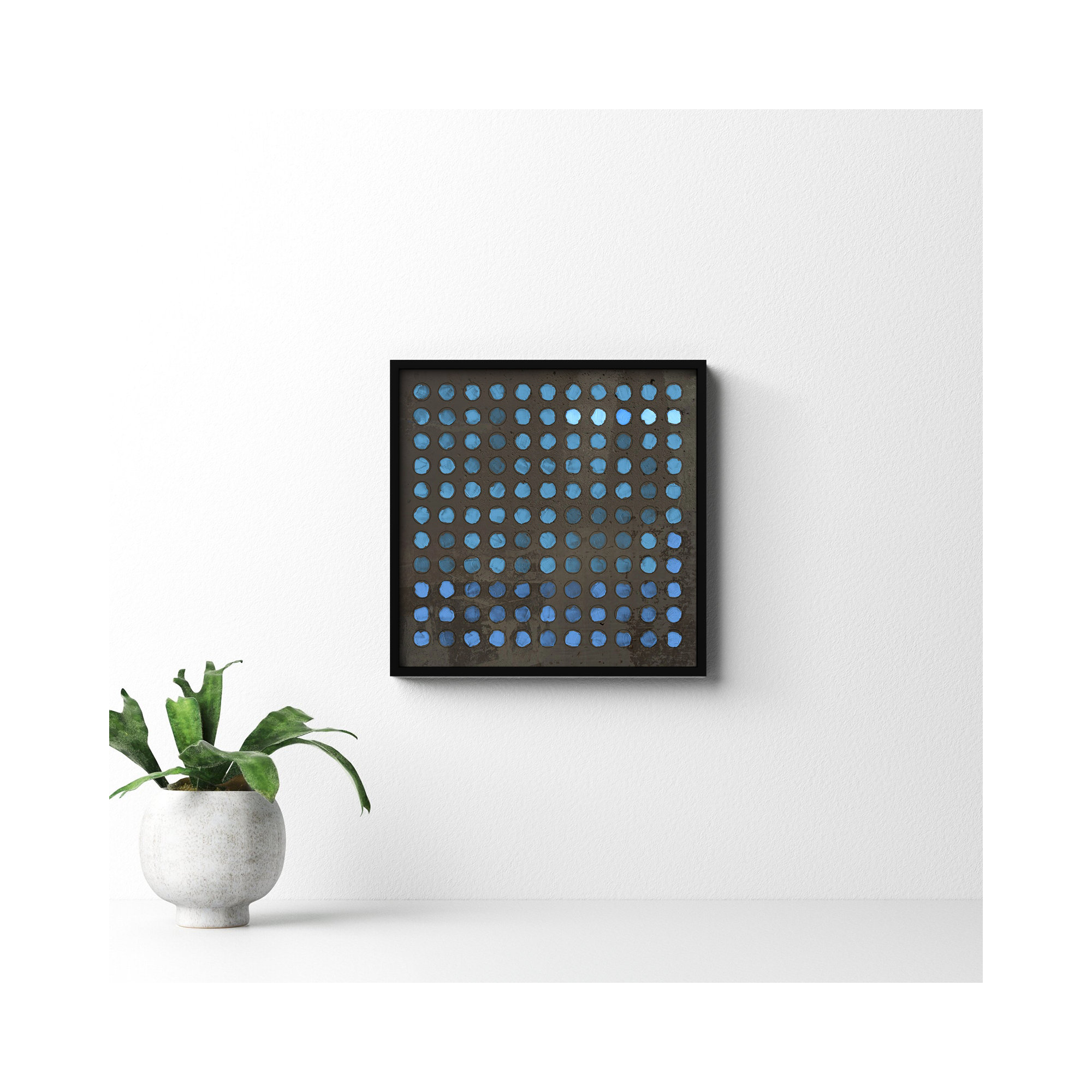 Squared Circles 5 by Jacques Pilon, Black, 16" H x 16" W x 1.25" D