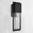 Alvime 19.5" H Modern Outdoor Wall Mount Lantern with Seedy Glass Shade-1090492979