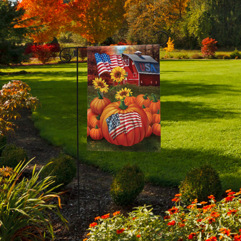 Drapeau de jardin des citrouilles des États-Unis