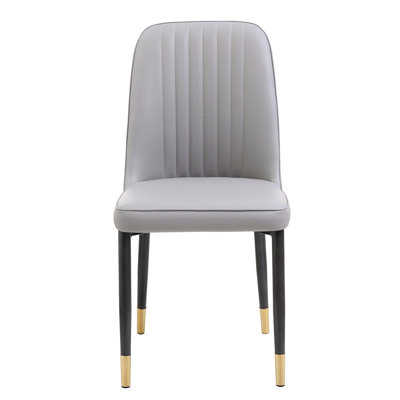 Modern Upholstered Dining Chairs with Thick Cushions and Sturdy Frame, Set of 2