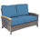 Bella Wicker Teak Outdoor 2 - Seater Sofa
