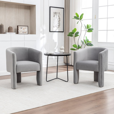 29.13'' H Velvet Curved Dining Chair