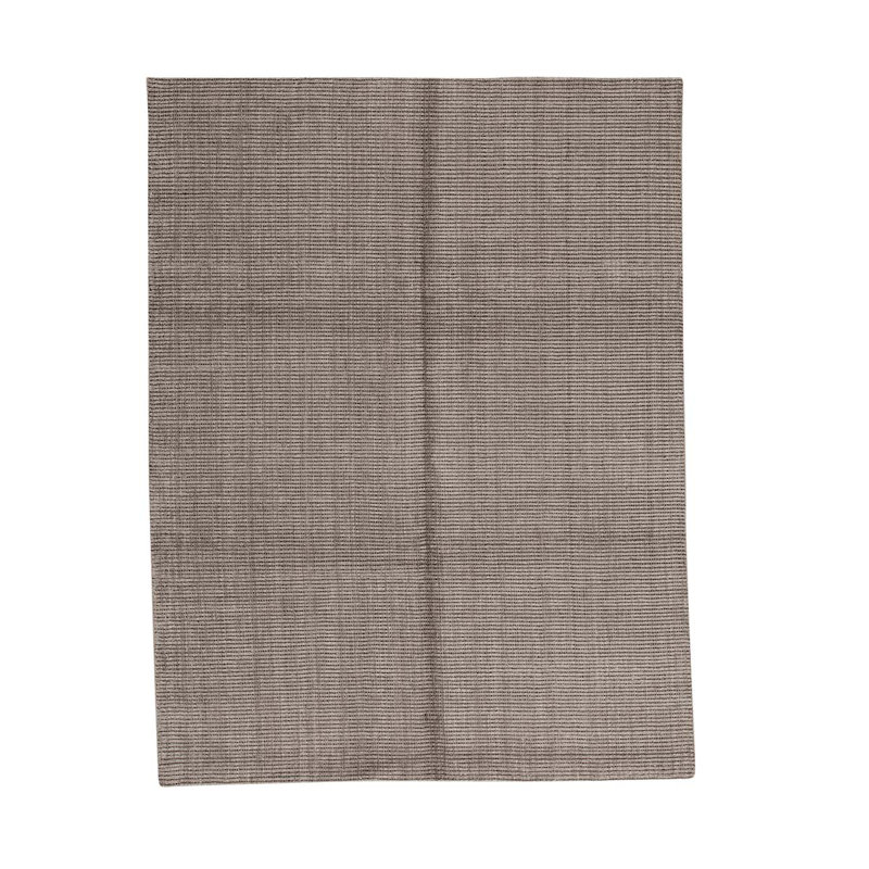 Tapis unique gris anthracite noué à la main 8 pi x 10 pi