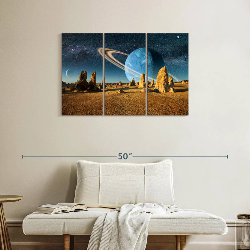 Oberle Barren Alien Planet, 24" H x 38" W
