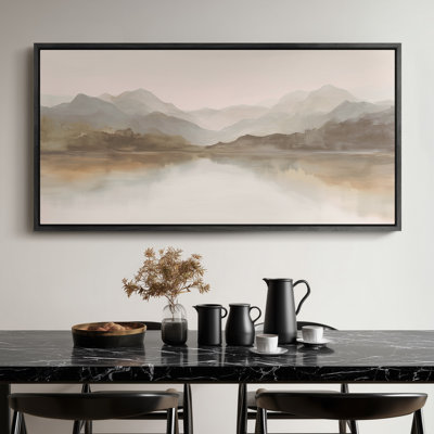 Extra Large Abstract Neutral Landscape Print Wall Art