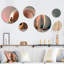 Ensemble de 5 décorations murales futuristes Golden Globe Architecture I