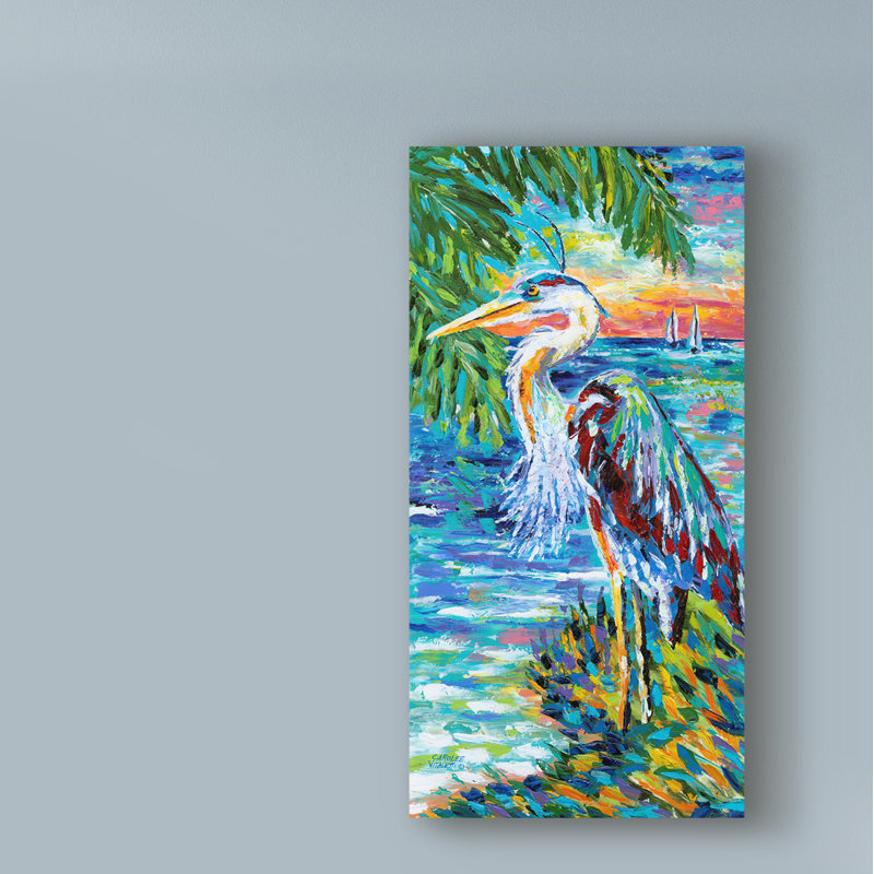 « beach peigner ii », reproduction de peinture à l’acrylique sur toile tendue, H 47 po x l 24 po x P 2 po