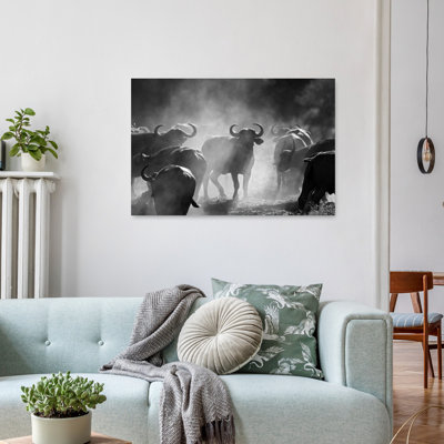 "Dusty Buffalo Herd", art contemporain mural