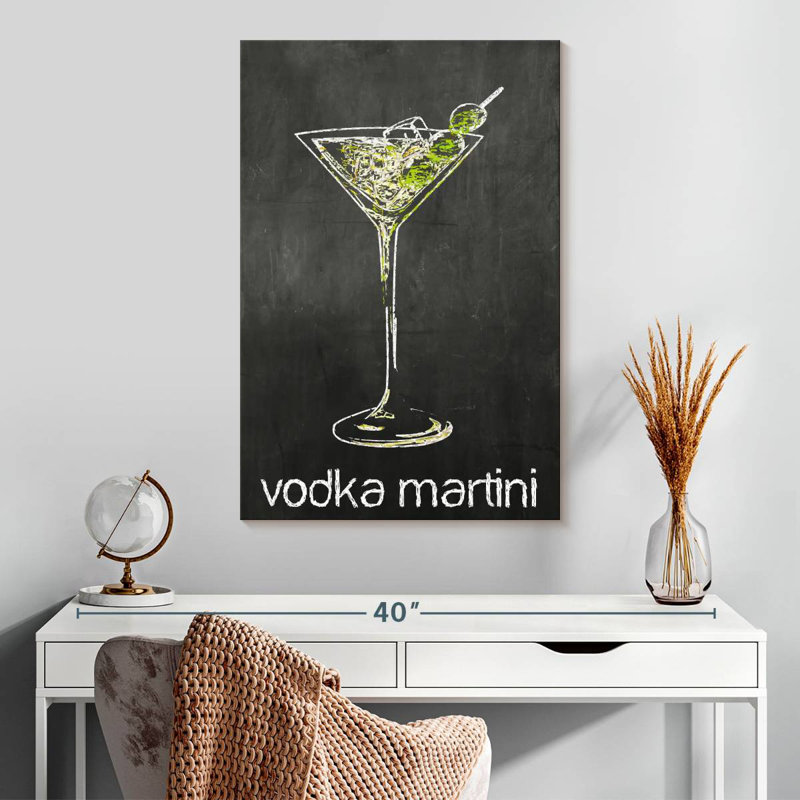 Yarlin Vodka Martini Chalk, 30" H x 20" W
