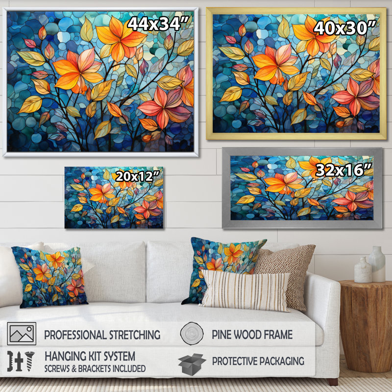 «Colorful Mosaic I - Abstract Collages», art sur toile, H 30 po x l 40 po x P 1,5 po, Toile tendue