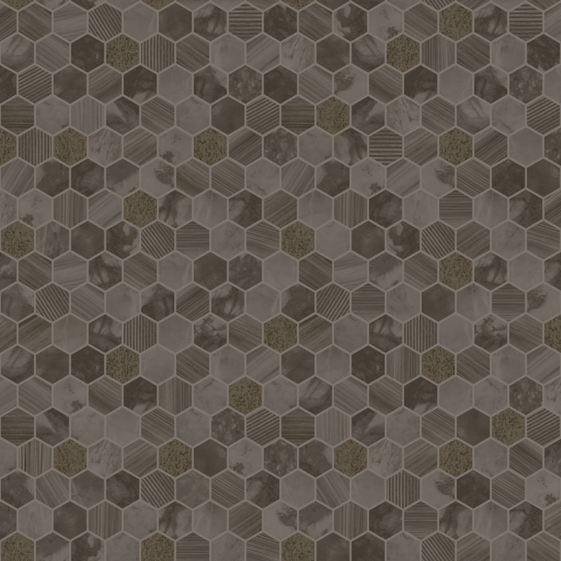 Hexara Tile, Brown