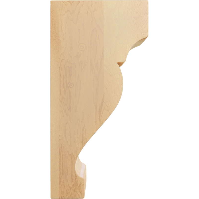 Corbeille en bois Dearborn, Hévéa, H 7 po x l 1,75 po x P 3,5 po