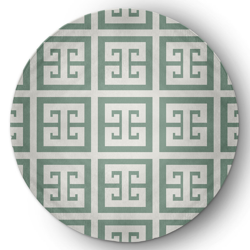Subline Chenille Geometric Indoor Rug, Round 5'