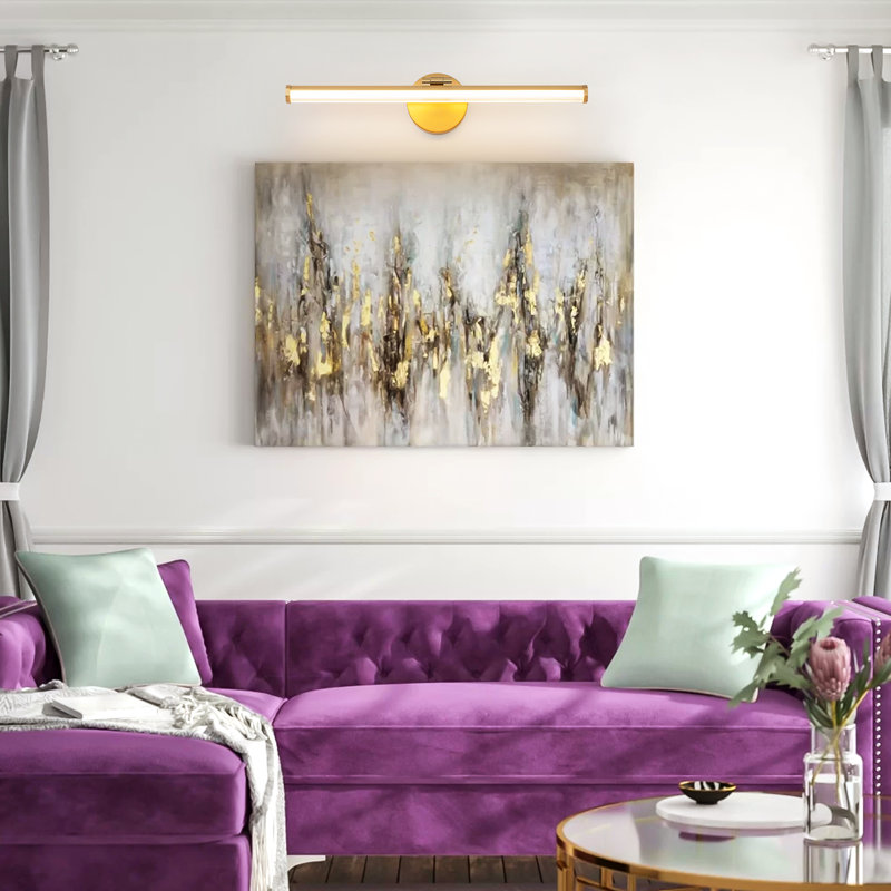 Dimmable LED  Wall Sconces Wall Mounted Hardwired Picture Light, Gold