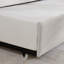 Lit de jour double avec canapé-lit tapissier, avec rayures verticales, tissu en lin, beige (82,5 po x 58 po x 30 po)-1448450213-1448450203