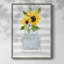 «Sunflower Perfume II», reproduction encadrée - bois massif 47479-2016167020