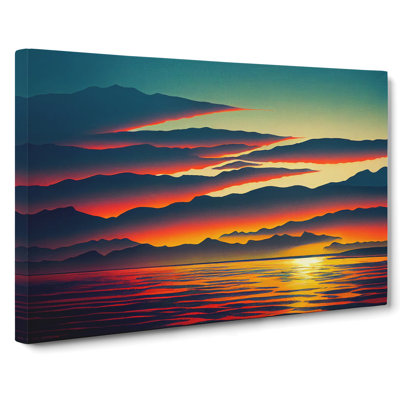 Handsome Ocean Sunset - Wrapped Canvas