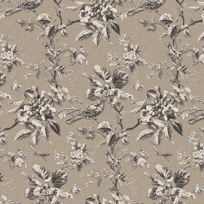 Lindy Arm Chair, Michigan Bird Toile Sand
