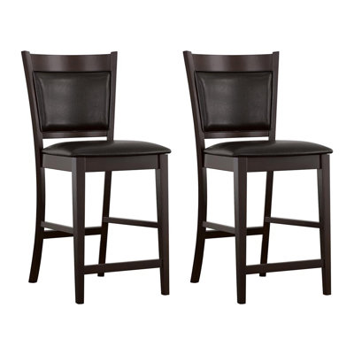 Ovsanna Solid Wood 25.5'' Counter Stool in Black