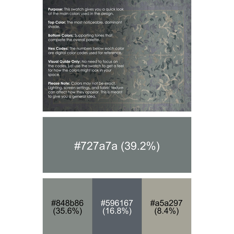 Machine Washable Gray Area Rug, Square 5'