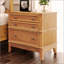 Table de chevet 3 tiroirs en bois naturel Asalah