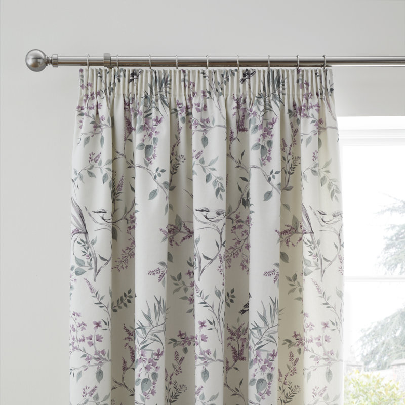 Jazmine Cotton Room Darkening Curtain Pair, Width 229 x Drop 183cm