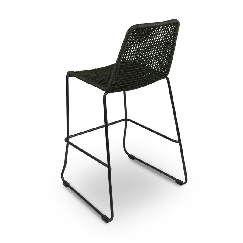 Knot Bar Stool, Charcoal Gray /Charcoal 