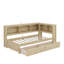 Lit de jour simple avec tiroirs de rangement et ports USB-1139992546