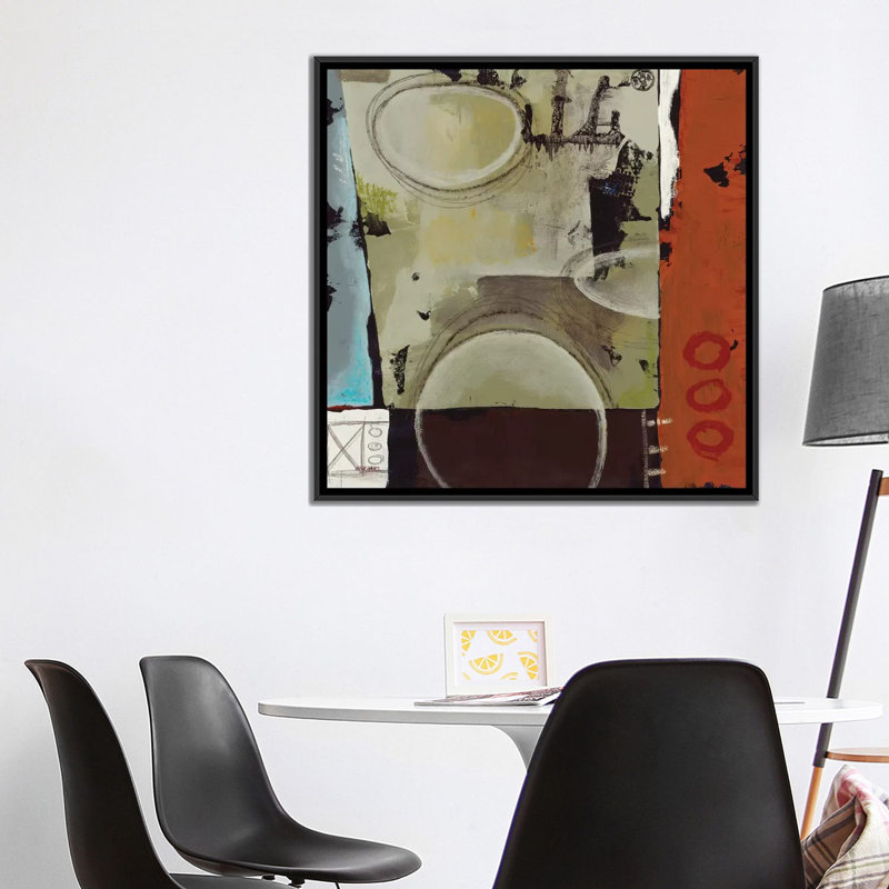 « automne iii », reproduction sur toile, H 18 po x l 18 po x P 1,5 po, Toile avec cadre noir, Pas de tapis