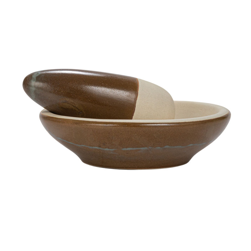 Stoneware Mortar And Pestle Set