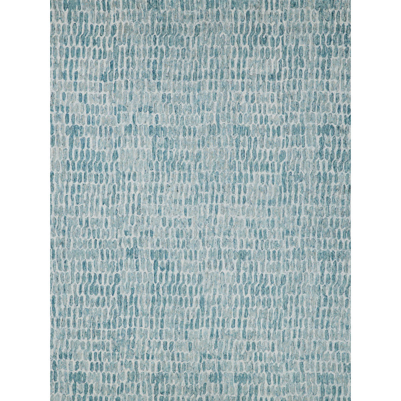 Exquisite Turquoise/Gray Wool Abstract Area Rug | Perigold